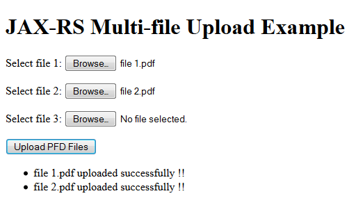 Jersey multi-file upload success