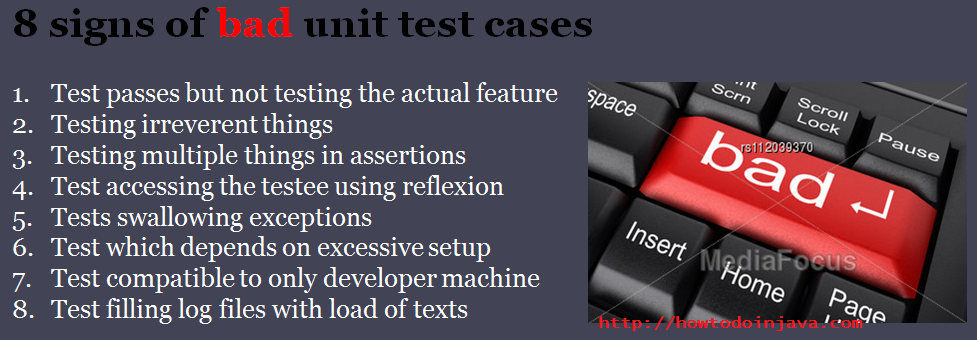 bad unit test cases