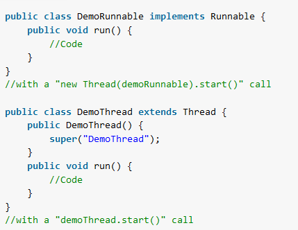 7 differences between extends Thread and implements Runnable in