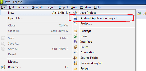 create simple android app using eclipse