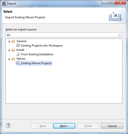 import-existing-maven-project