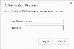 Basic Authentication Screen
