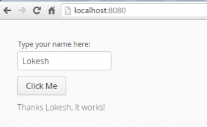Vaadin Hello World Screen -2
