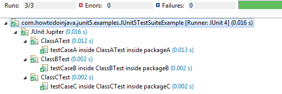@SelectClasses - Multiple Test Classes Example