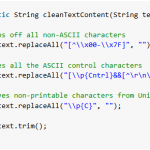 Java Clean ASCII Text Files