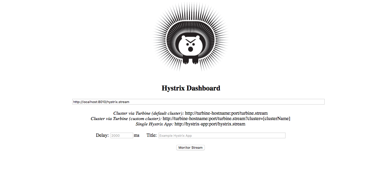 Hystrix dashboard