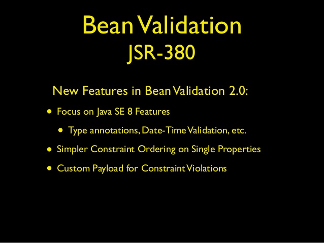 Java bean validation