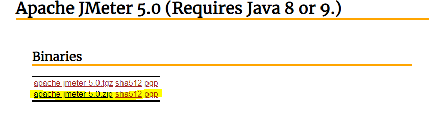 JMeter download links