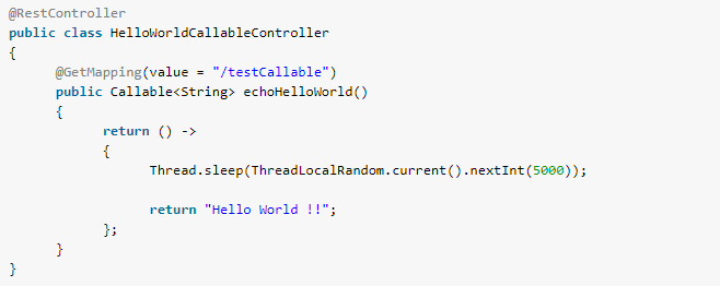 Four Colonel Footpad Spring Boot Async Rest Controller with Callable Interface - HowToDoInJava