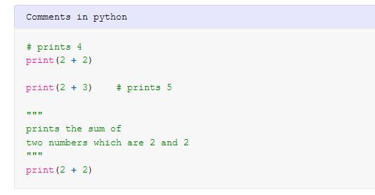 Comments In Python 3