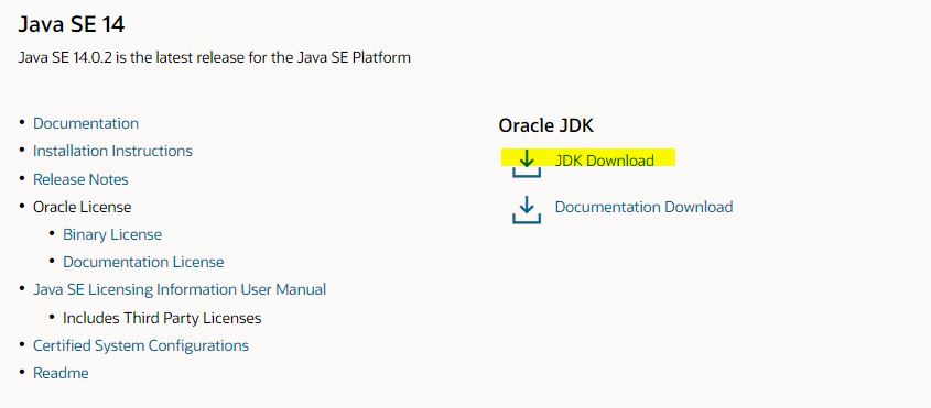 JDK Download Link