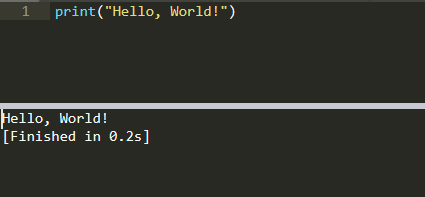 Print hello World Python. Python programs Print("hello" Sep=/n).