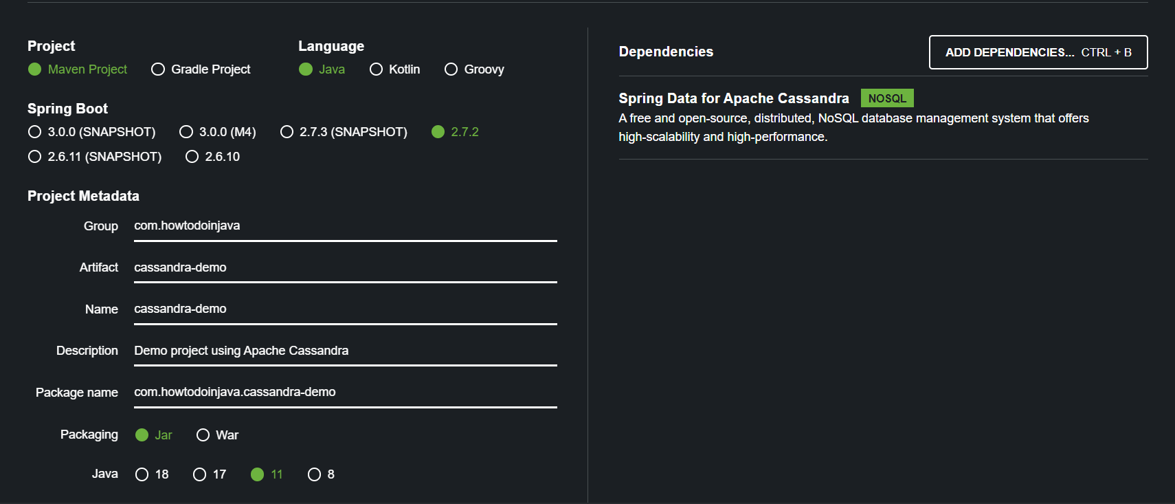 Guide to Cassandra with Spring Boot