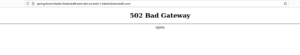 bad gateway error
