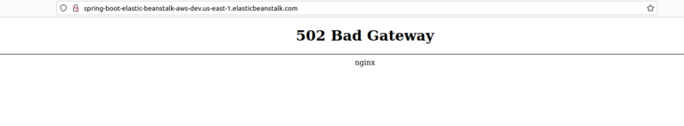 bad gateway error
