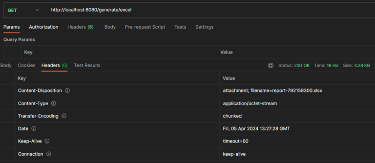 Spring Boot REST API for Excel File Download